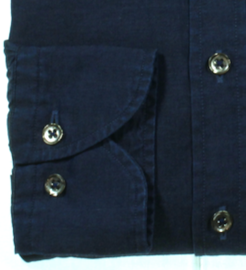 Overhemd tailored fit katoen 180 Donkerblauw